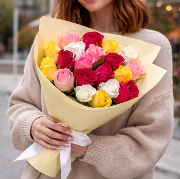 Букет 21 роза Кения
