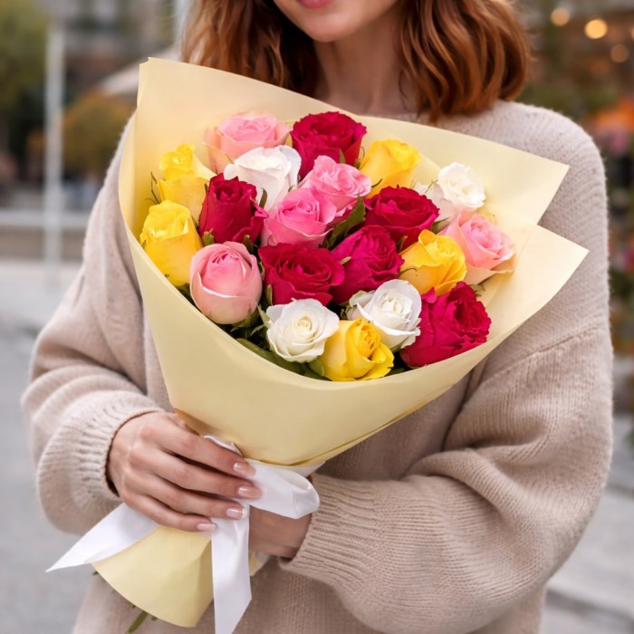 Букет 21 роза Кения