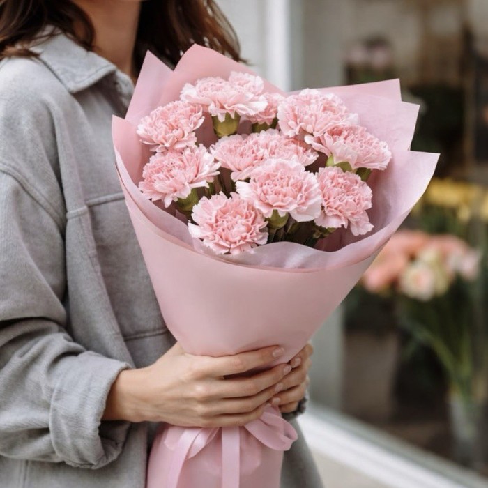 Букет 11 розовых гвоздик