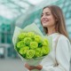 Букет 11 зеленых роз