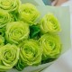 Букет 11 зеленых роз