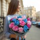 Букет 15 розово-синих роз