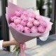 Букет 19 розовых пионов