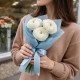 Букет 3 белых ранункулюса