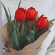 Букет 3 красных тюльпана