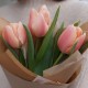 Букет 3 розовых тюльпана