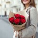 Букет 5 красных роз 50 см