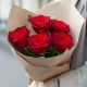 Букет 5 красных роз 50 см