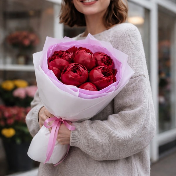 7 пионов бордо