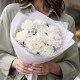 Букет 9 белых гвоздик