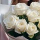 Букет 9 белых роз 50 см