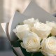 Букет Белые розы в упаковке