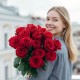 Букет 15 красных роз 50 см
