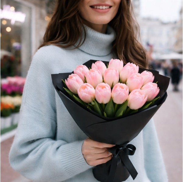 Букет из 15 тюльпанов