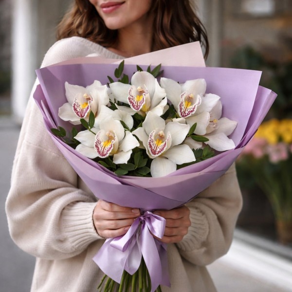 Букет из 7 орхидей