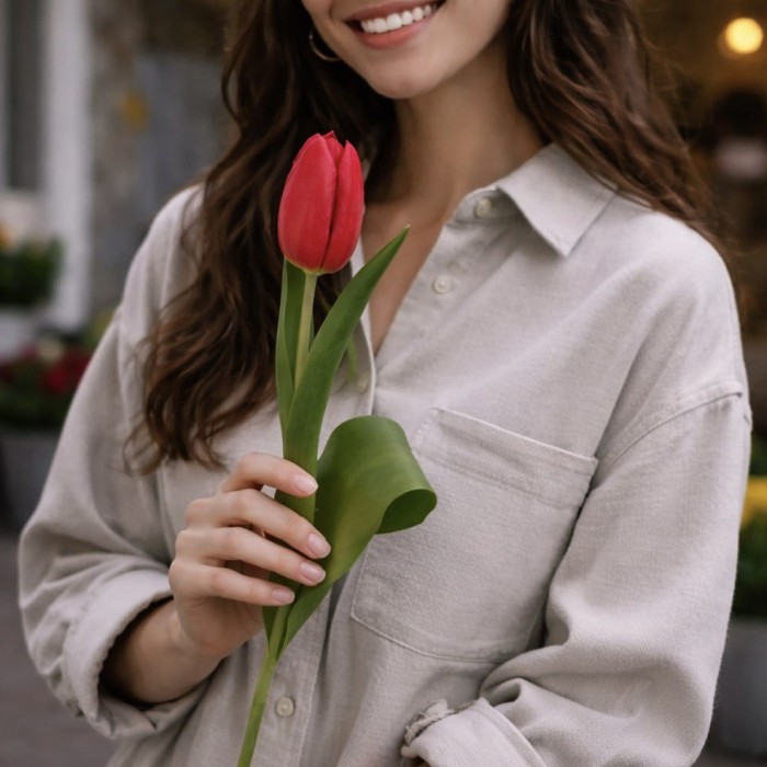 Тюльпан красный