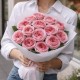 Букет 15 пионовидных роз Пинк Экспрешн