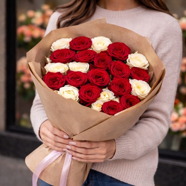 25 голландских роз