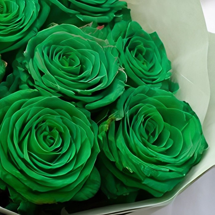 Букет 7 зеленых роз